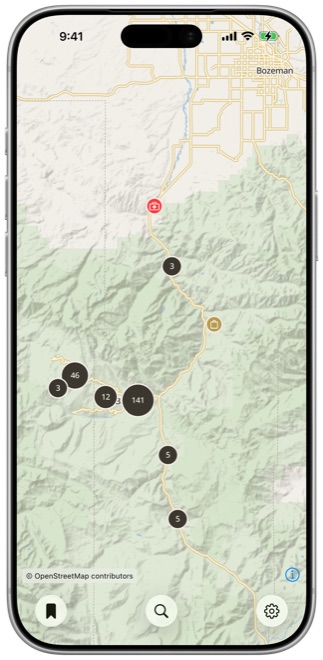 The whole map, already on the phone